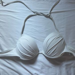 White push-up bikini top
